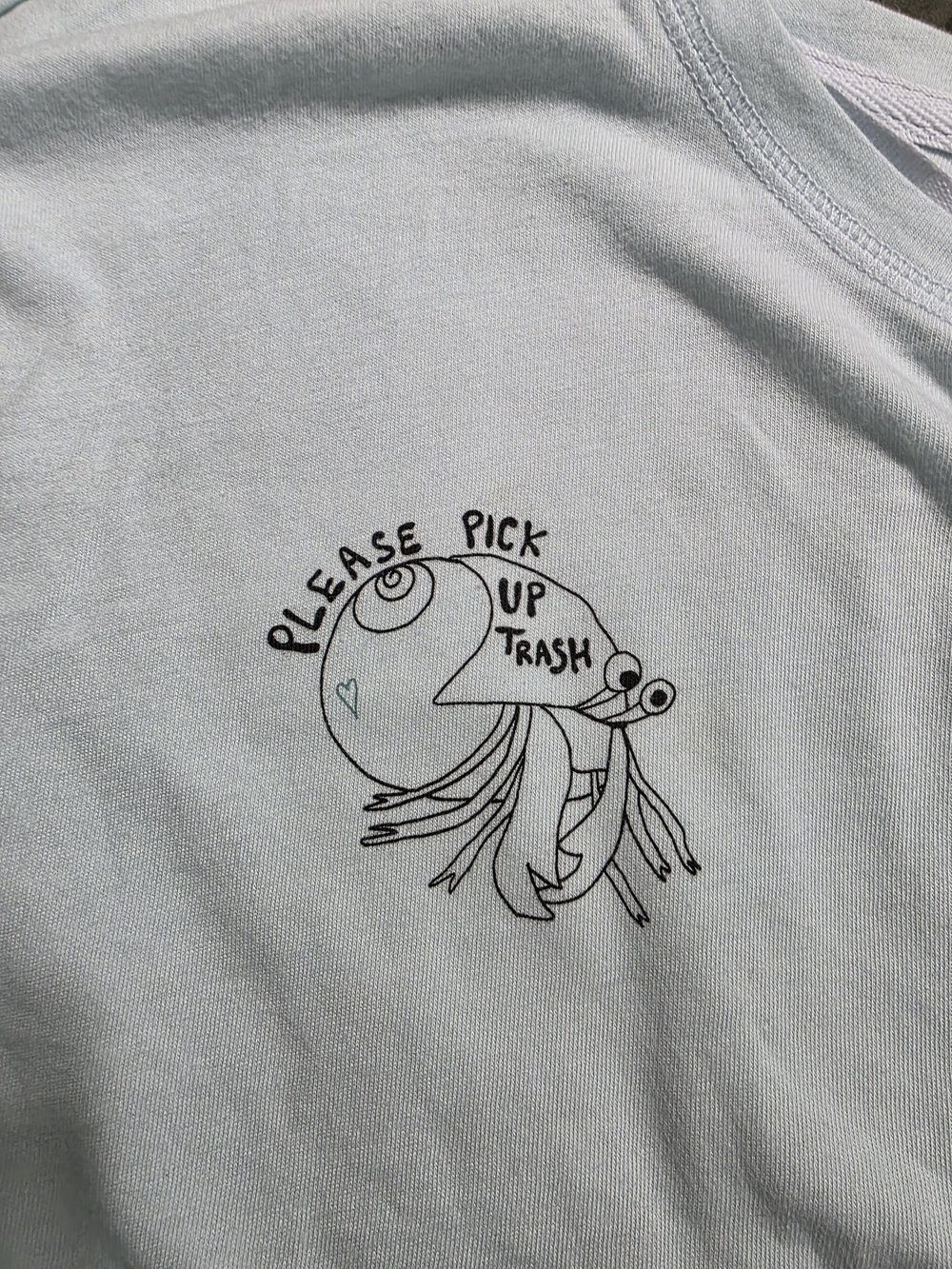 FP We The Free Pale Blue Cropped Graphic Tee - Picture 6 of 6